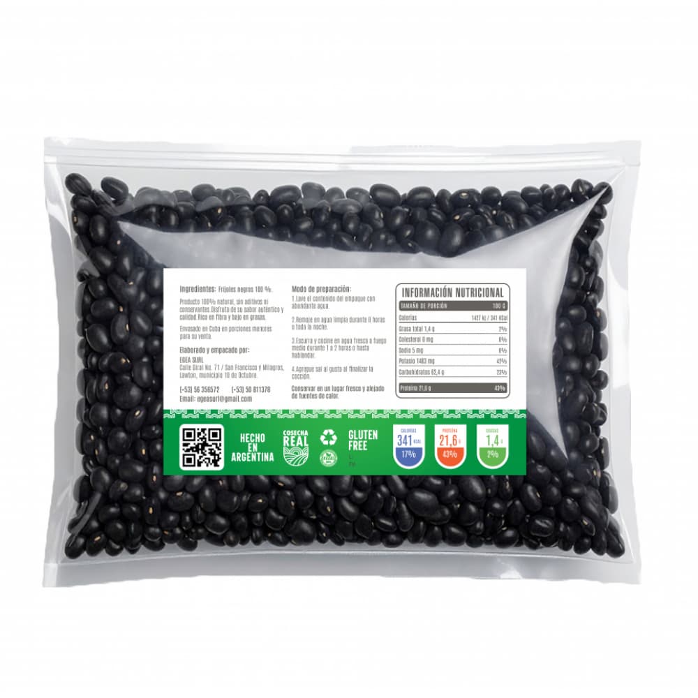 Frijoles negros Cosecha Real (8 x 1 kg / 2.2 lb) - Miniatura 2