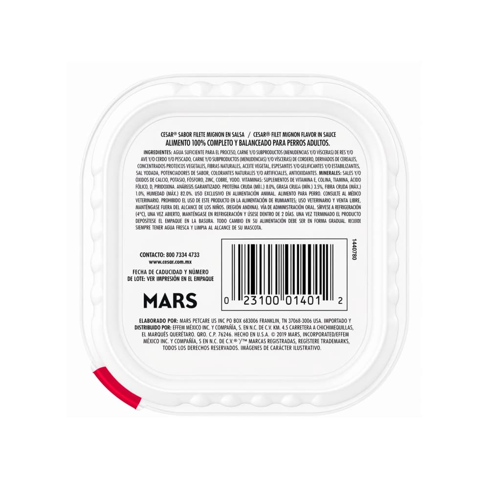 Alimento para perro carne de res en su jugo Clásico Cesar (100 g / 3.5 oz) - Miniatura 2