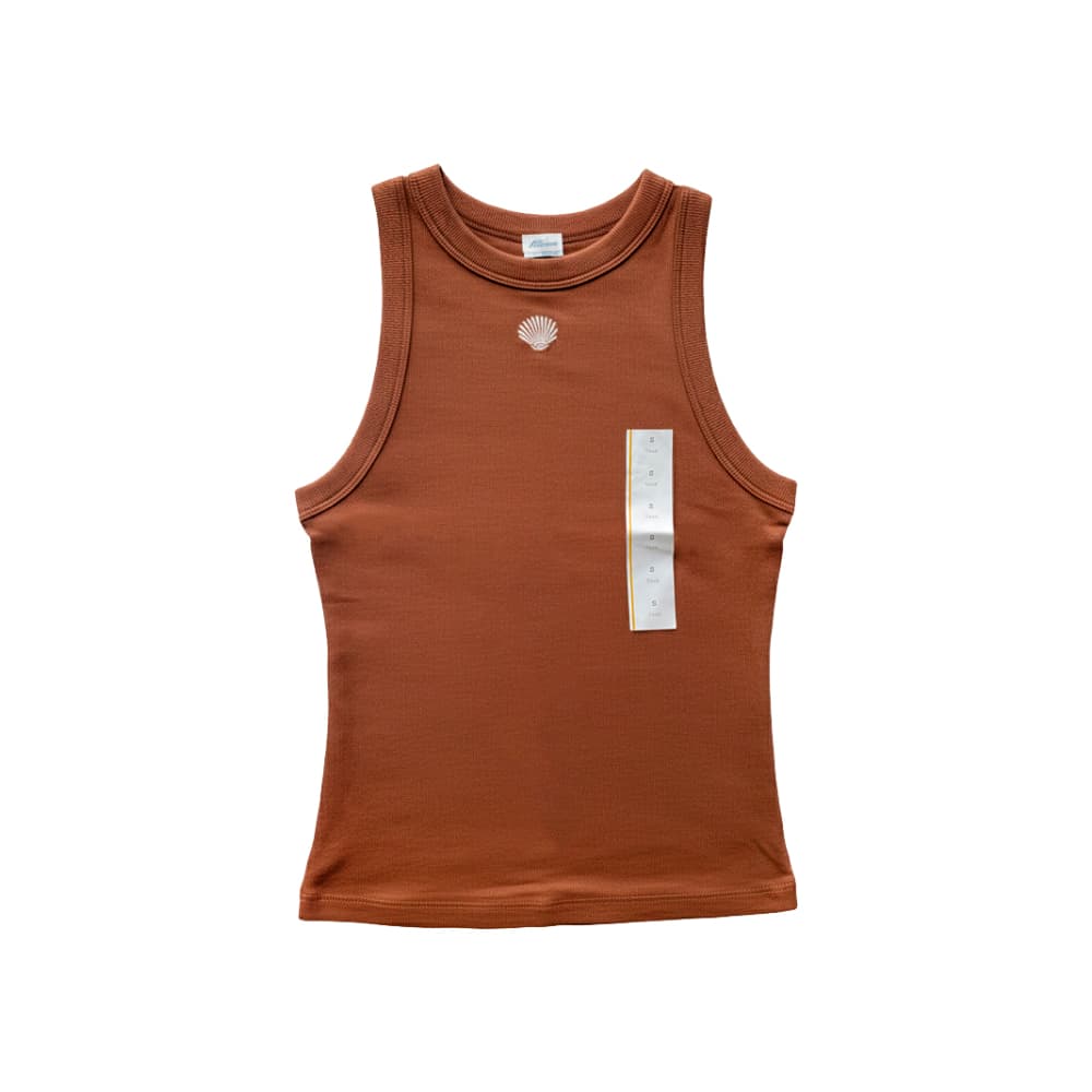 Camiseta de tirantes de punto con icono bordado para mujer color marrón A New Day (Talla - S) - Imagen 1