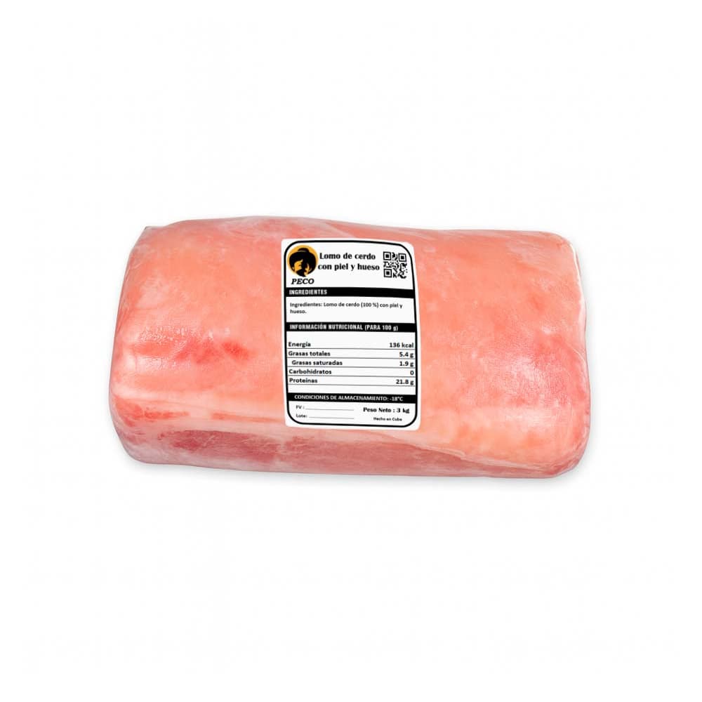 Lomo de cerdo con piel y hueso Peco (3 kg / 6.6 lb) - Miniatura 2