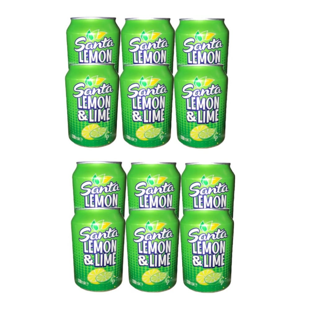 Refresco gaseado de lima y limón Santa (12 x 330 ml) - Imagen 1
