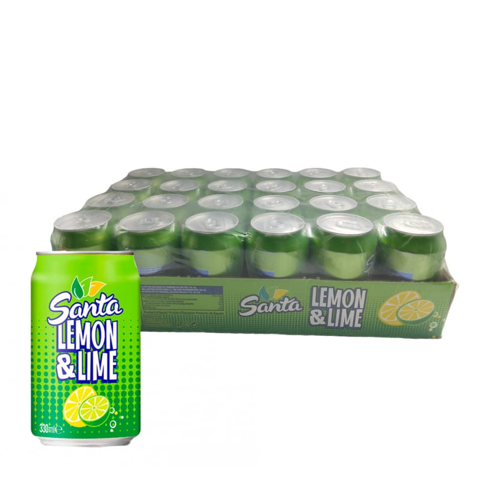 Refresco gaseado de lima y limón Santa (24 x 330 ml) - Imagen 1