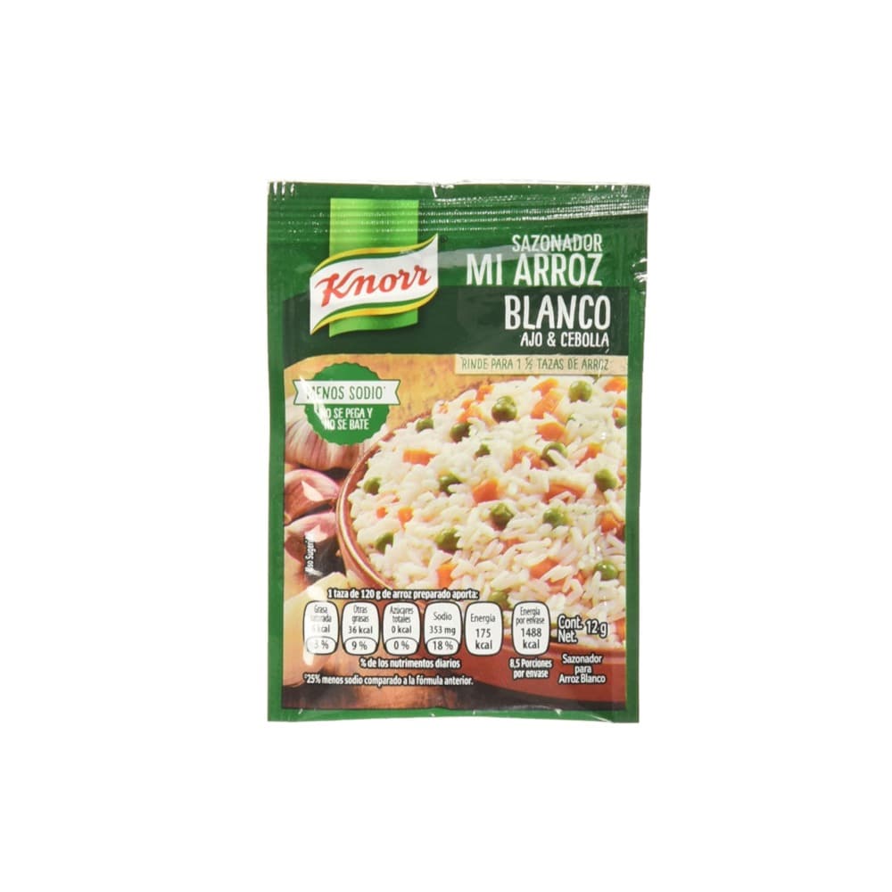 Sazonador para arroz blanco Knorr (12 g) - Imagen 1