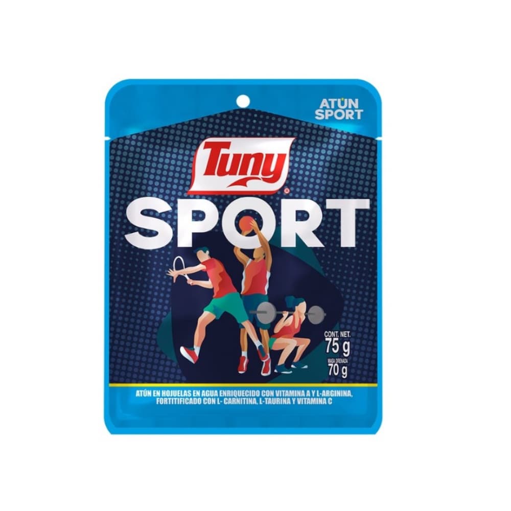 Atún en hojuelas en agua Sport Tuny (75 g / 2.65 oz) - Imagen 1
