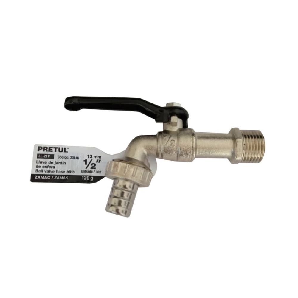 Llave de jardín de esfera -1/2 pulgada de entrada Pretul LL-21P - Imagen 1