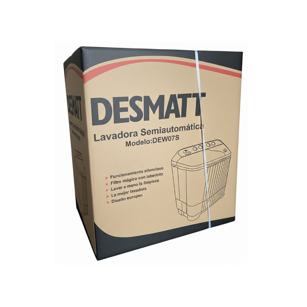Lavadora semiautomática (7 kg) color blanco Desmatt DEW07S - Miniatura 7