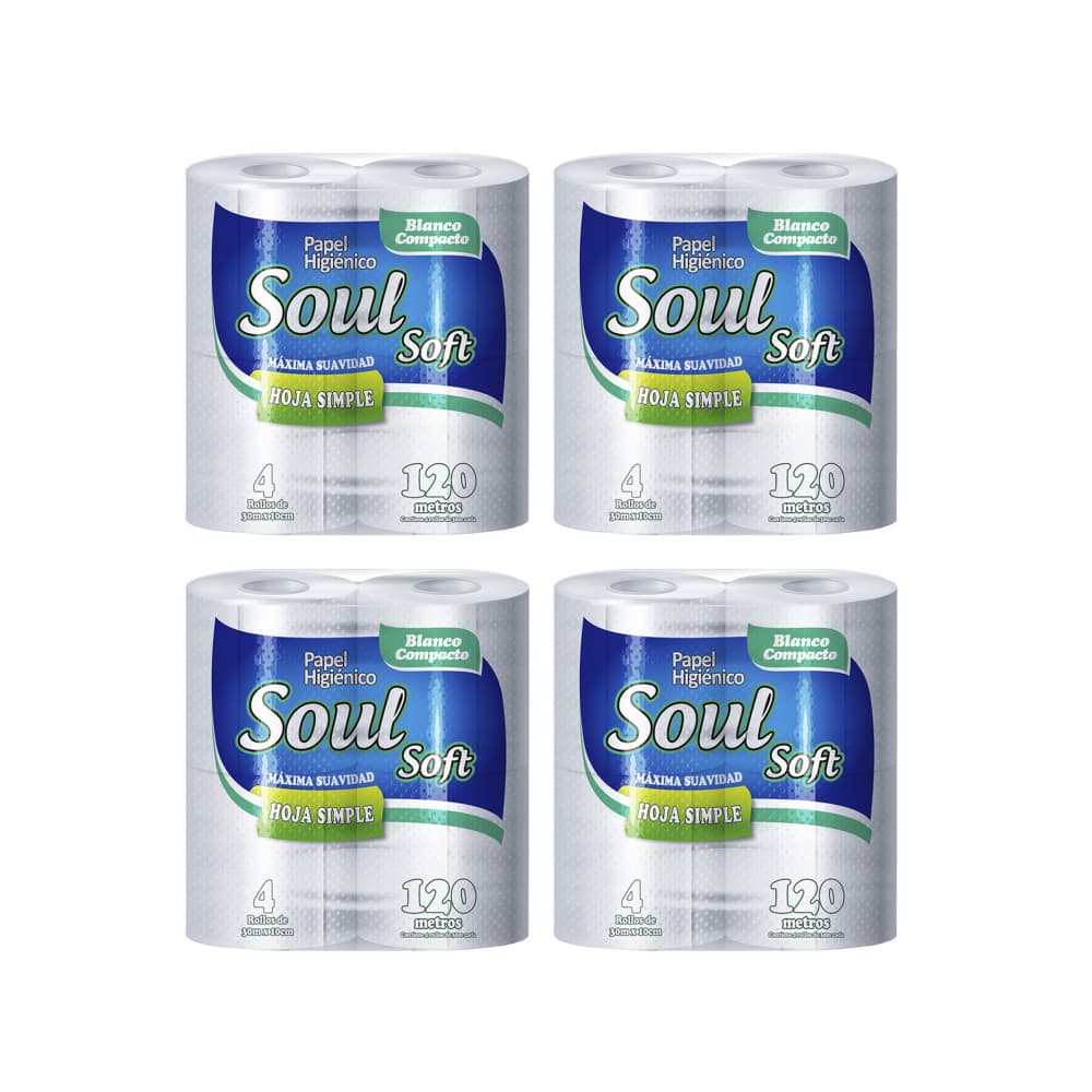 Papel sanitario Soul soft (4 x 4 U) - Imagen 1