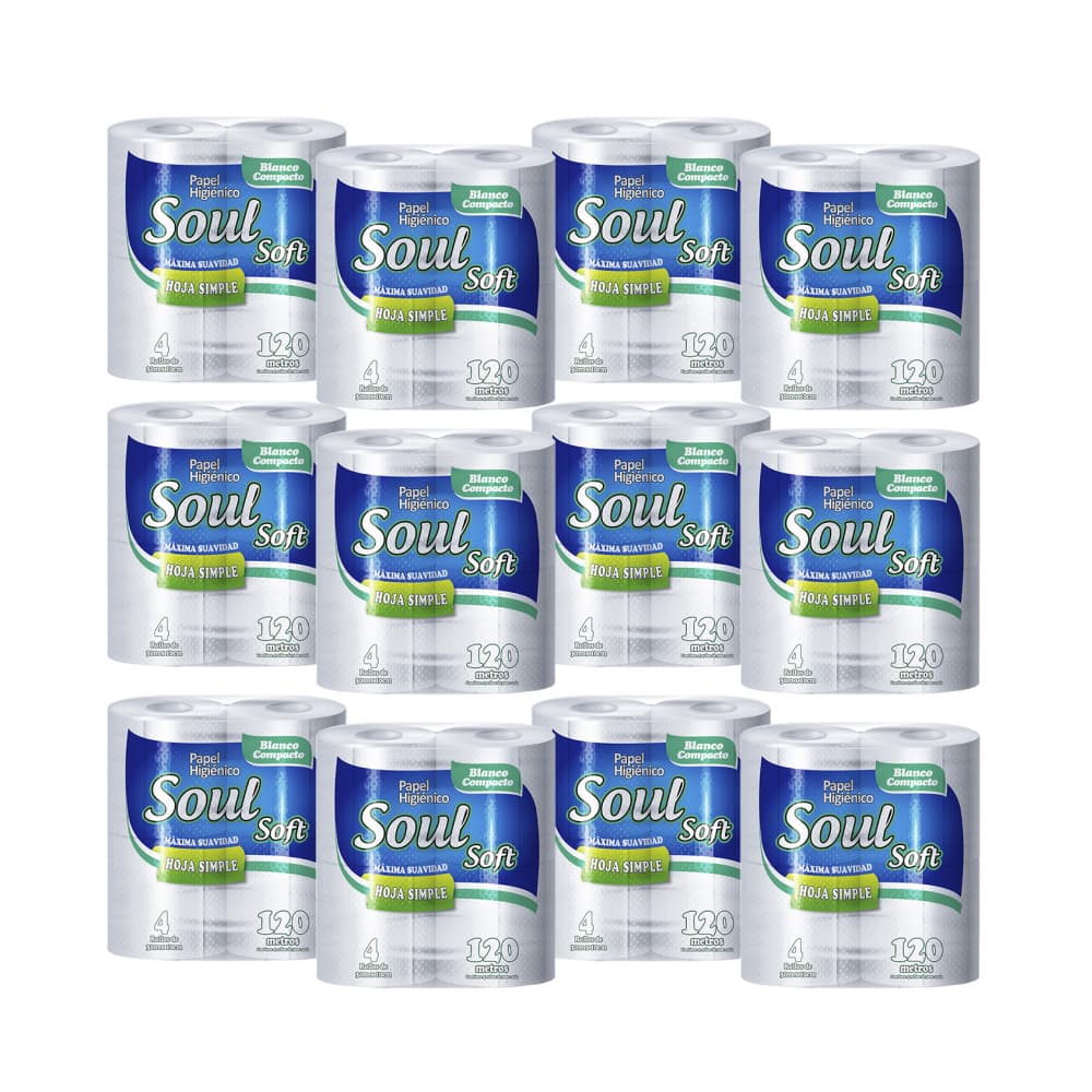 Papel sanitario Soul soft (12 x 4 U) - Imagen 1