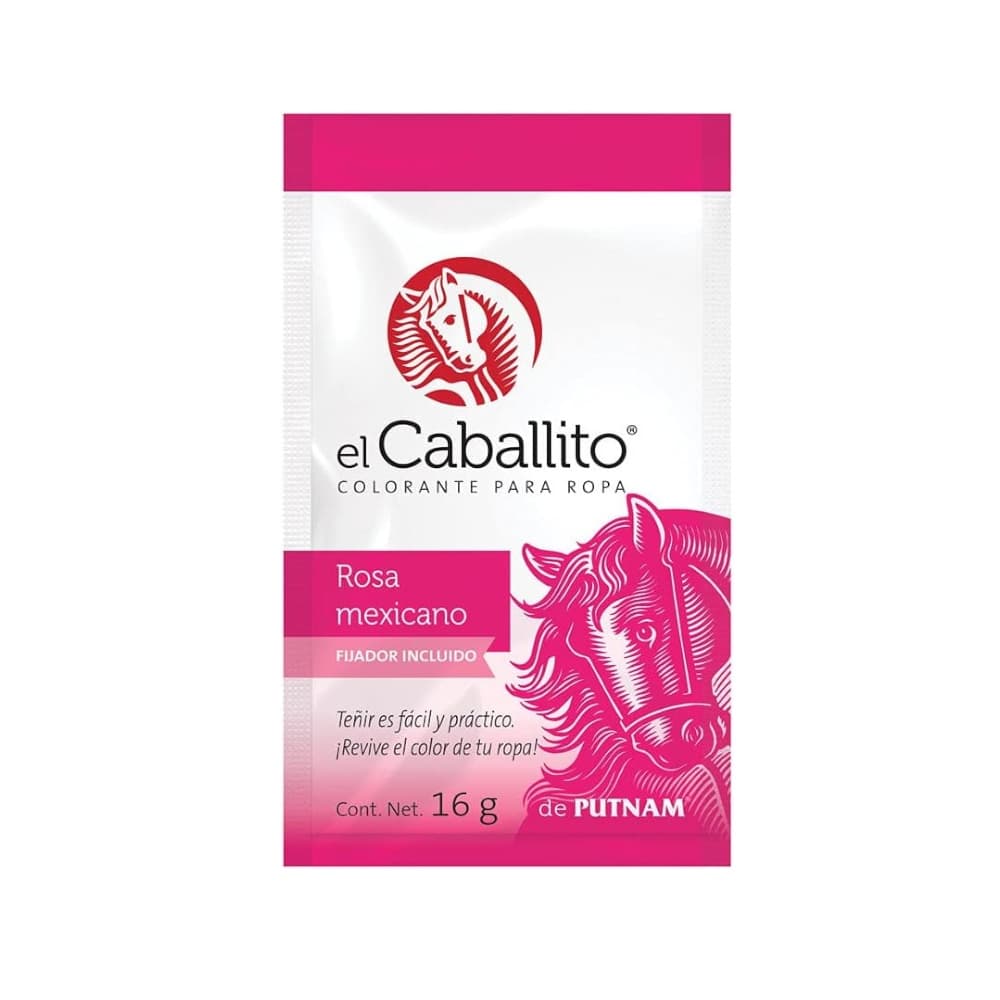 Colorante para ropa rosa mexicano El Caballito (16 g) - Imagen 1