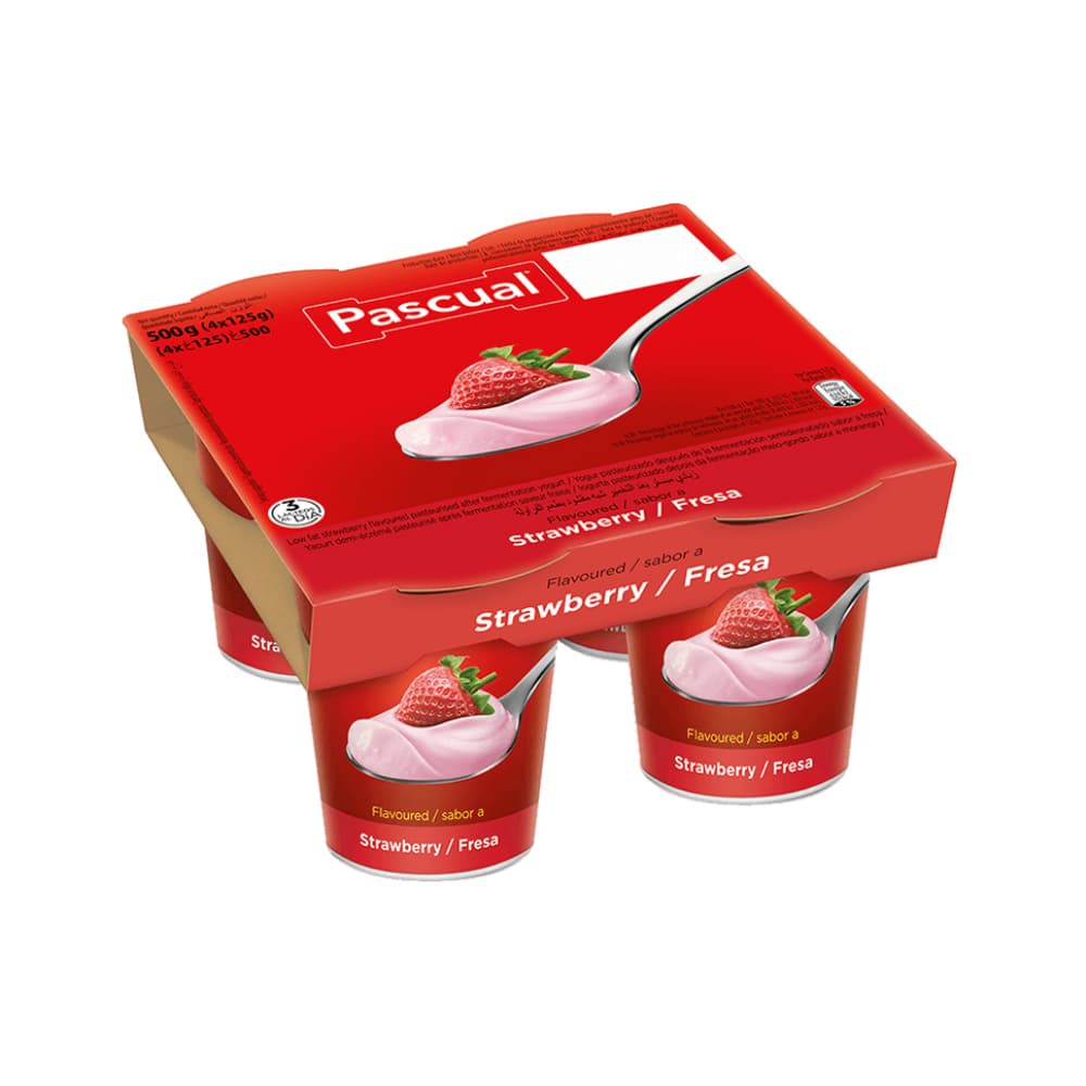 Yogurt sabor fresa Pascual (4 x 125 g / 4.40 oz) - Miniatura 1
