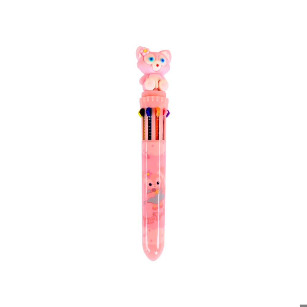 Bolígrafo rosado con 10 colores de tinta Tiara - Miniatura 1