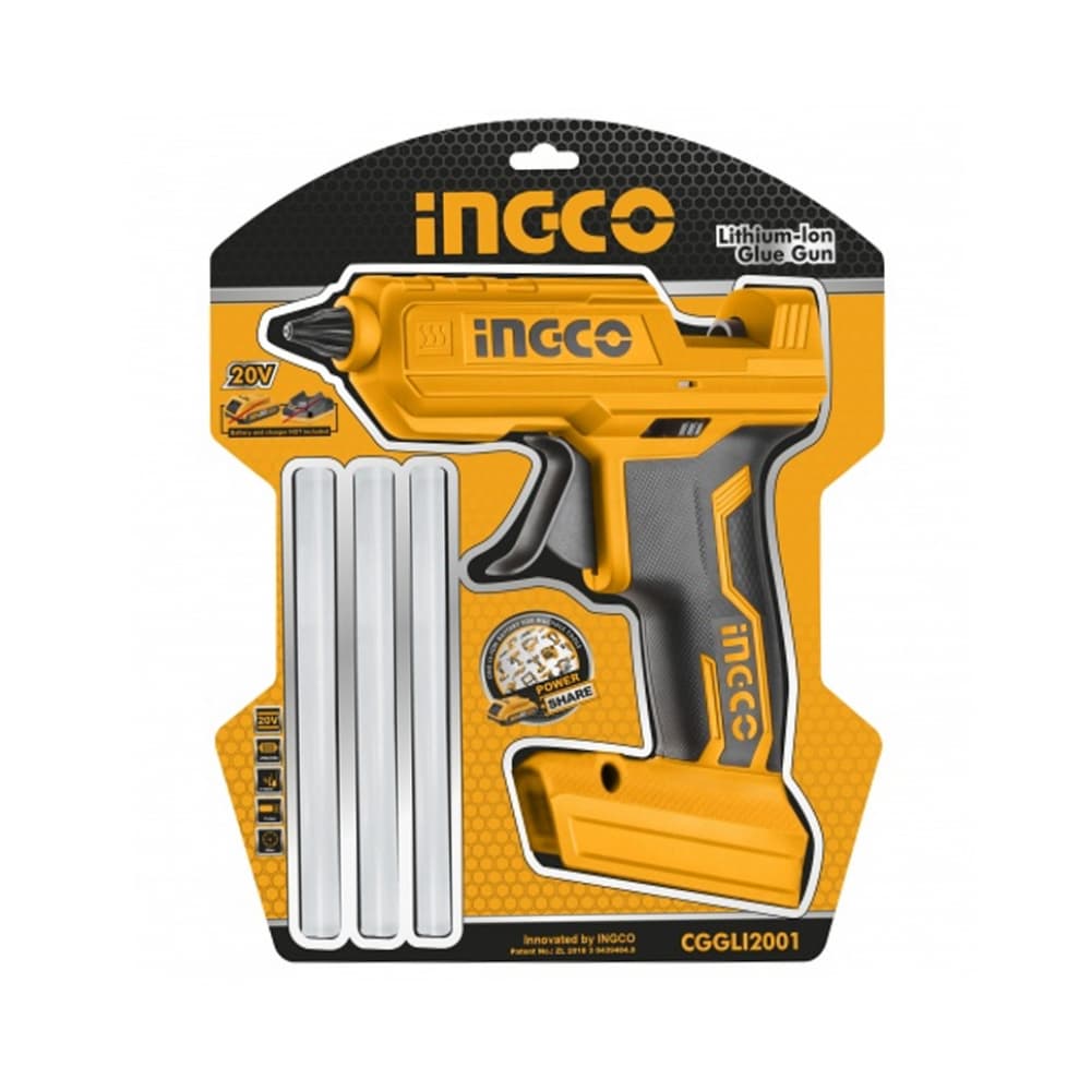 Pistola de silicona inalámbrica 20 V Ingco CGGLI2001 - Imagen 1