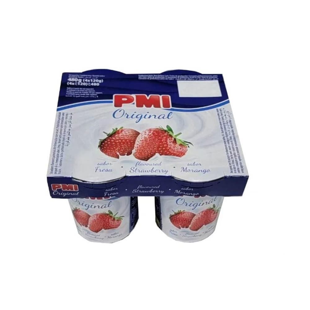 Yogurt sabor fresa Original PMI (4 x 120 g / 4.23 oz) - Miniatura 1