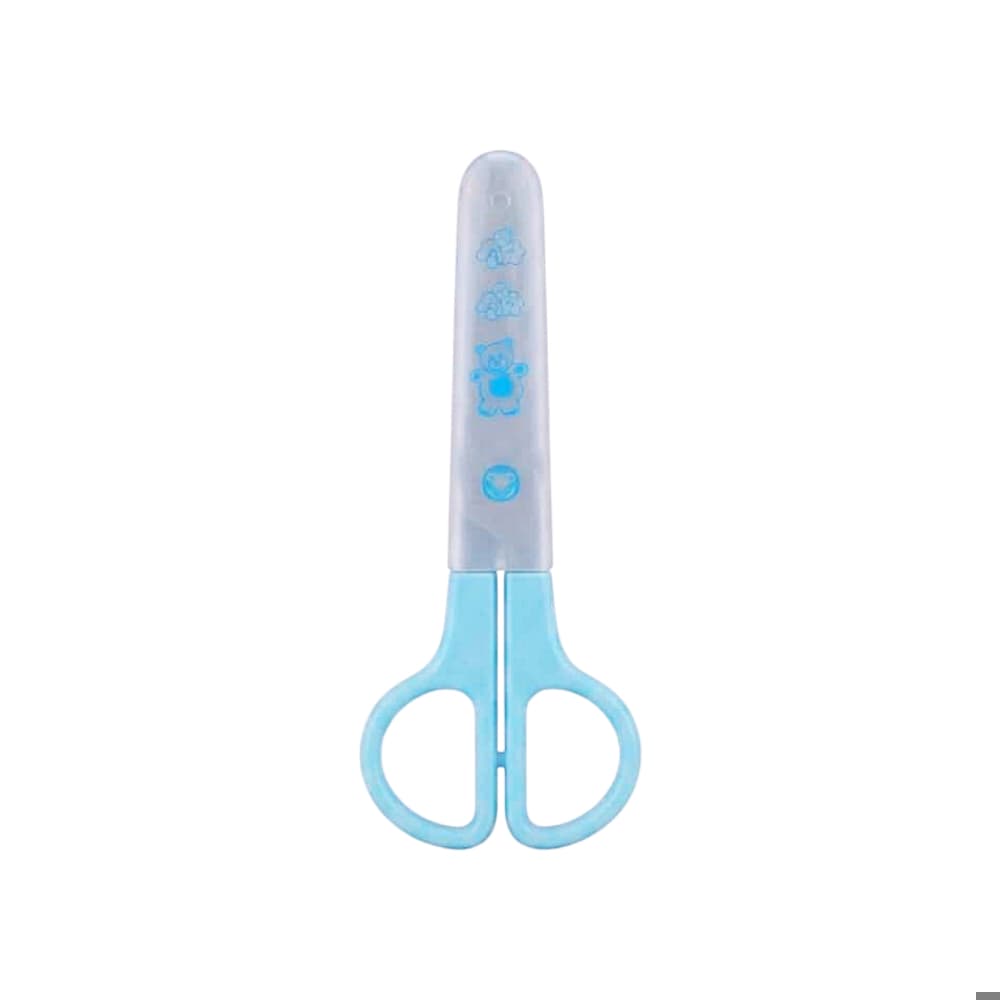 Tijera escolar infantil de color azul con protector de seguridad Tiara - Miniatura 1