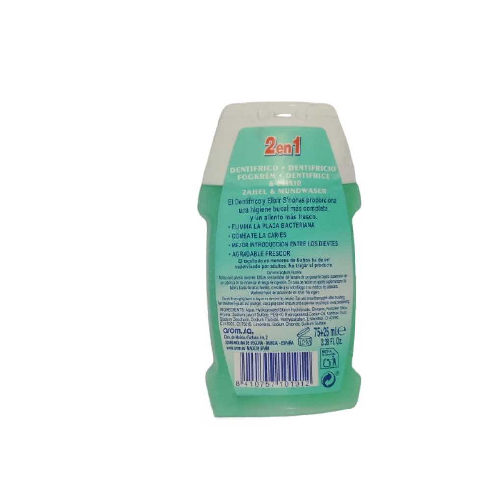 Dentífrico elixir clorofila S'nonas (100 ml / 3.38 oz) - Miniatura 3