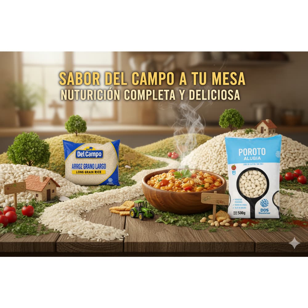 Arroz de grano largo Del Campo (2.27 kg / 5 lb) + Alubia blanca DDS Desdelsur (500 g / 1.10 lb) - Miniatura 4