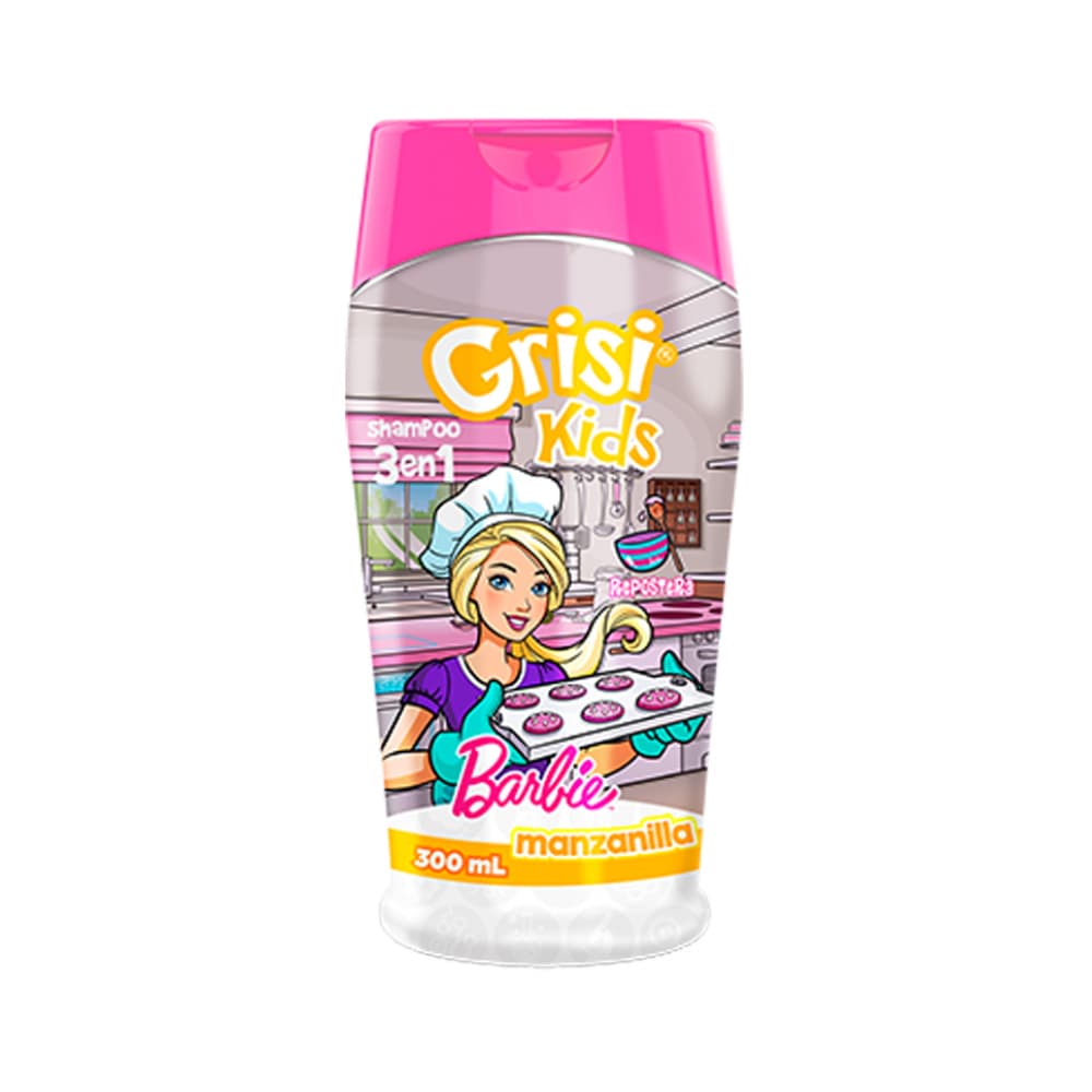 Champú infantil 3 en 1 Barbie Repostera Grisi Kids (300 ml) - Imagen 1