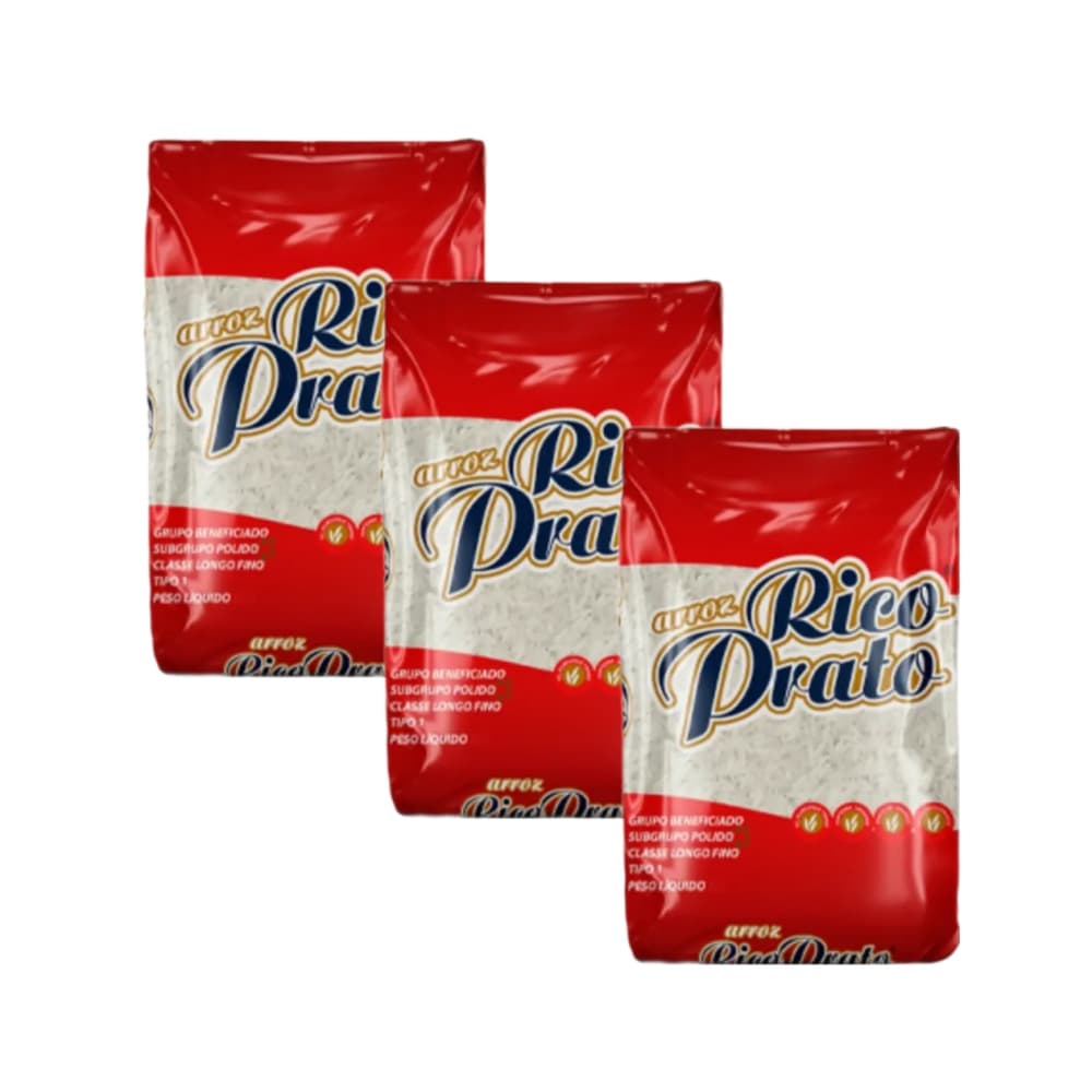 Arroz largo fino Rico Prato (3 x 1 kg / 2.2 lb) - Imagen 1