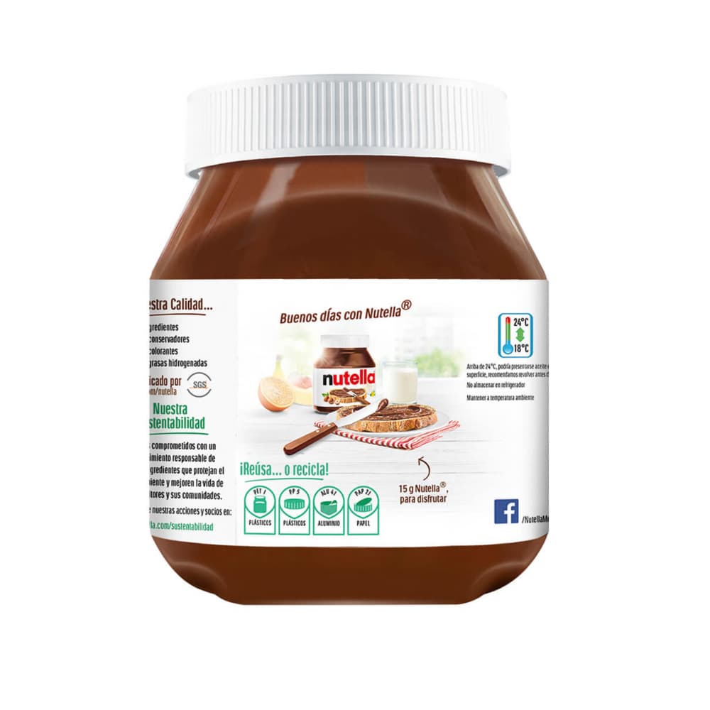 Crema de avellanas con cacao Nutella Ferrero (200 g / 7.05 oz) - Miniatura 2