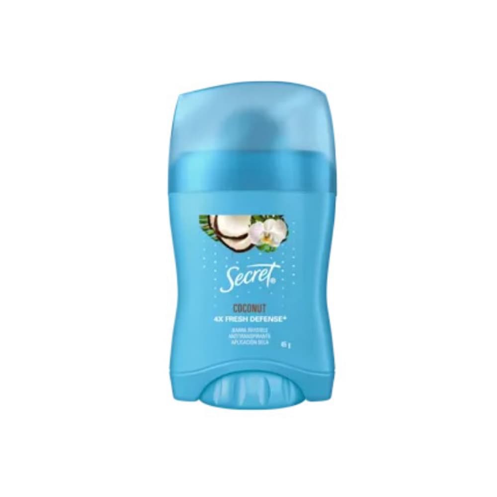Desodorante en barra antitranspirante aroma a coco 4x Fresh Defense+ Secret (45 g / 1.58 oz) - Imagen 1