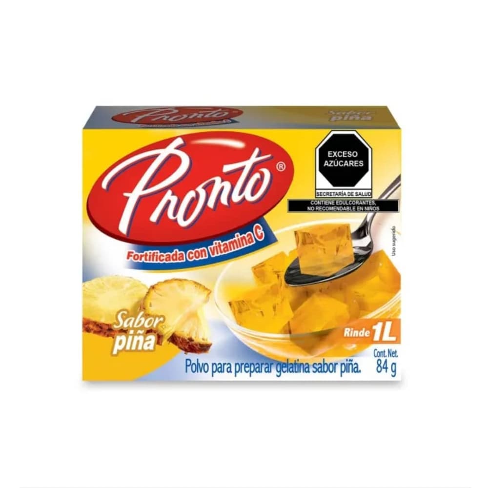 Polvo para preparar gelatina sabor a piña Pronto (84 g / 2.96 oz) - Miniatura 1