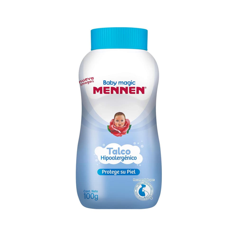 Talco hipoalergénico para bebés Baby magic Mennen (100 g / 3.52 oz) - Imagen 1