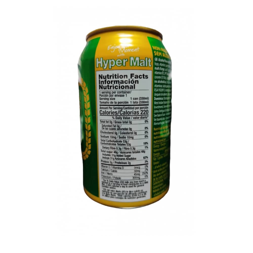 Malta sin alcohol en lata Hyper Malt (12 x 330 ml) - Miniatura 2