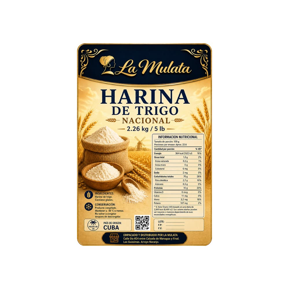 Harina de trigo nacional La Mulata (2.26 kg / 5 lb) - Miniatura 2
