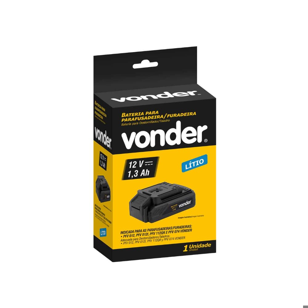 Batería para destornillador / taladro 1.3 Ah PFV012 de 12 V Vonder - Imagen 1