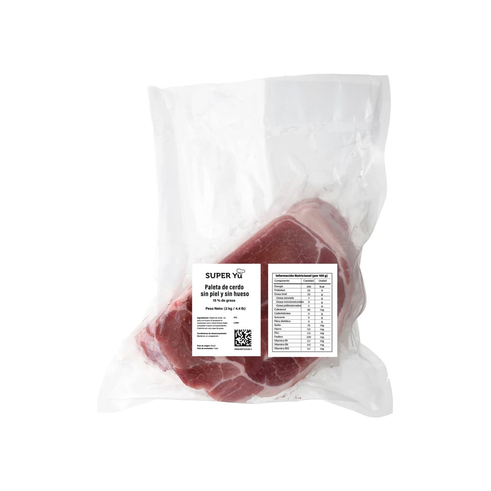 Paleta de cerdo sin piel y sin hueso Super Yu (2 kg / 4.4 lb) - Miniatura 3
