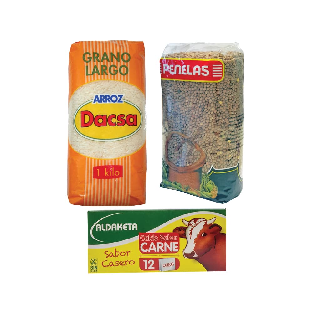 Arroz largo + Lenteja pardina + Caldo sabor carne - Miniatura 2
