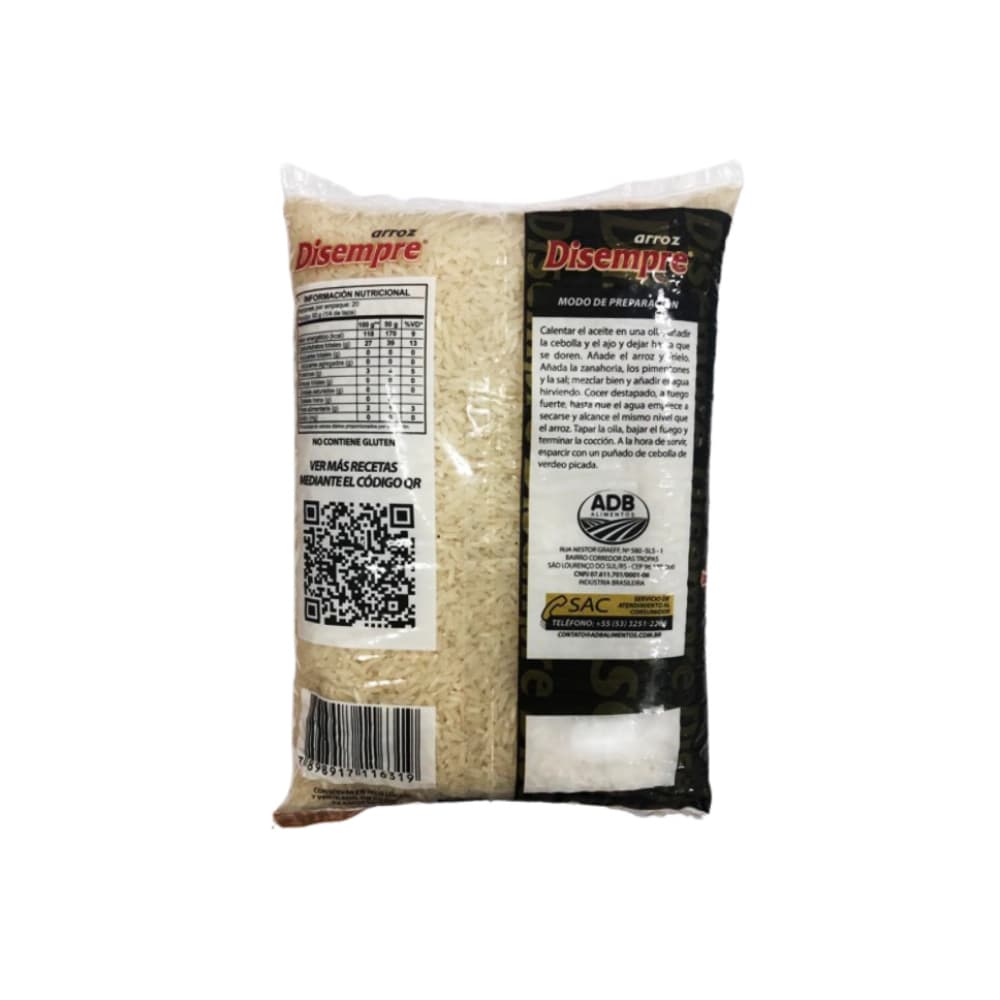 Arroz grano largo Disempre (3 x 1 kg / 2.2 lb) - Miniatura 3