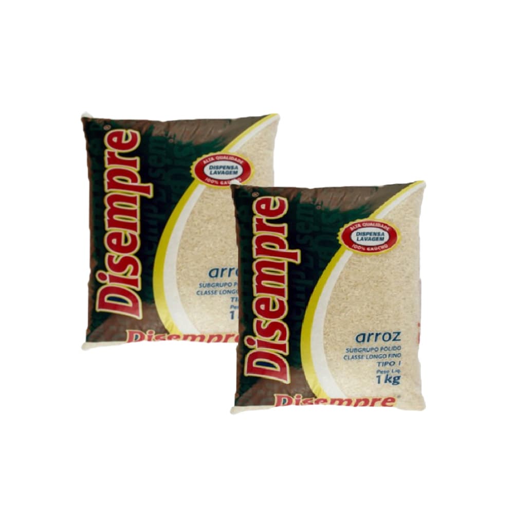 Arroz grano largo Disempre (2 x 1 kg / 2.2 lb) - Imagen 1