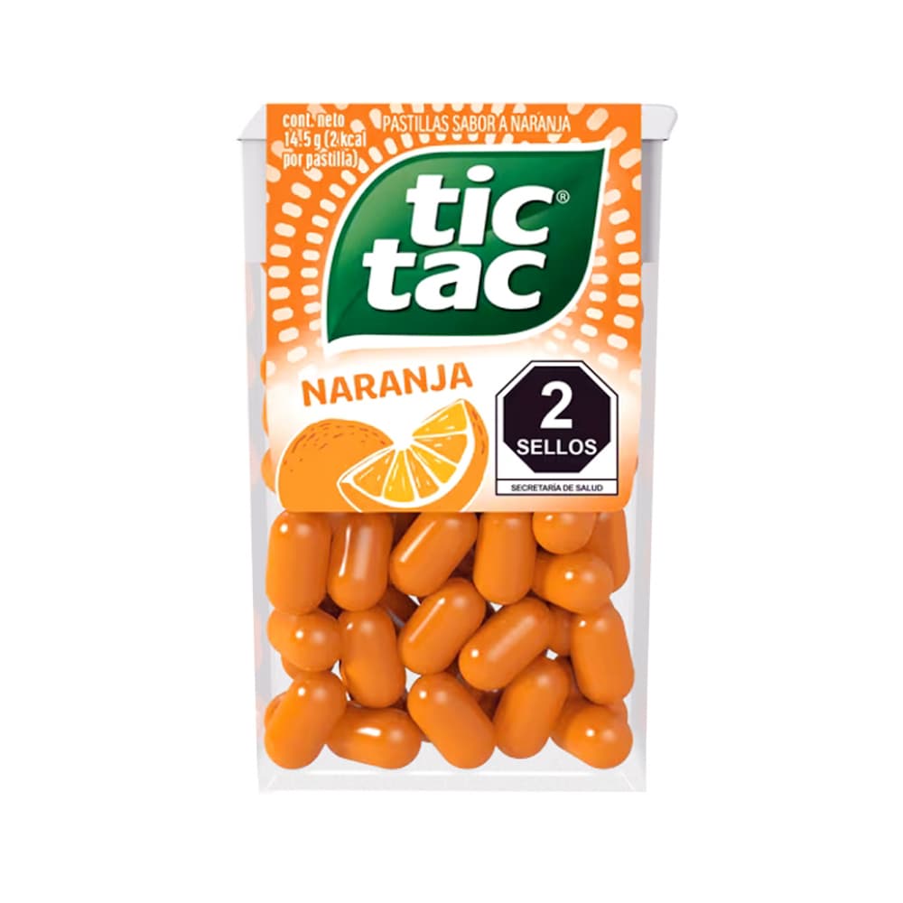 Pastillas sabor naranja Tic Tac (14.5 g) - Imagen 1