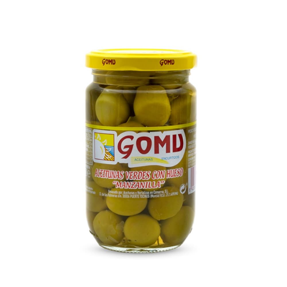 Aceitunas verdes con hueso Gomu (300 g / 10.58 oz) - Imagen 1