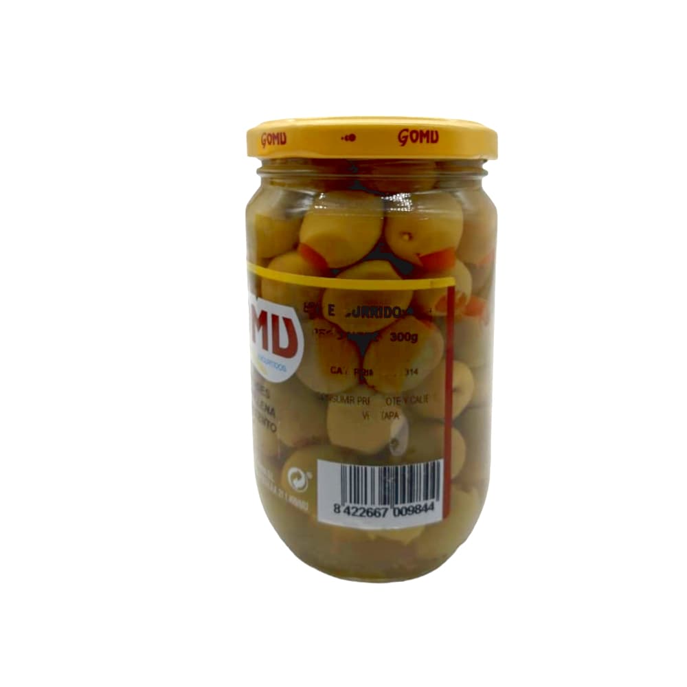 Aceitunas verdes rellenas de pasta de pimiento Gomu (300 g / 10.58 oz) - Miniatura 2