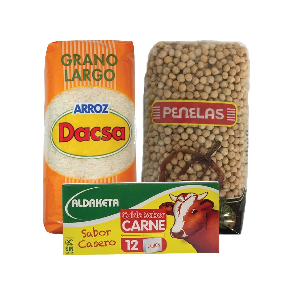 Arroz largo + Garbanzo pedrosillano + Caldo sabor carne - Imagen 1