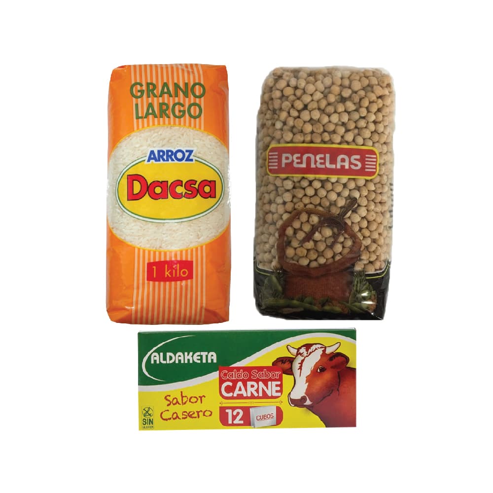 Arroz largo + Garbanzo pedrosillano + Caldo sabor carne - Miniatura 2