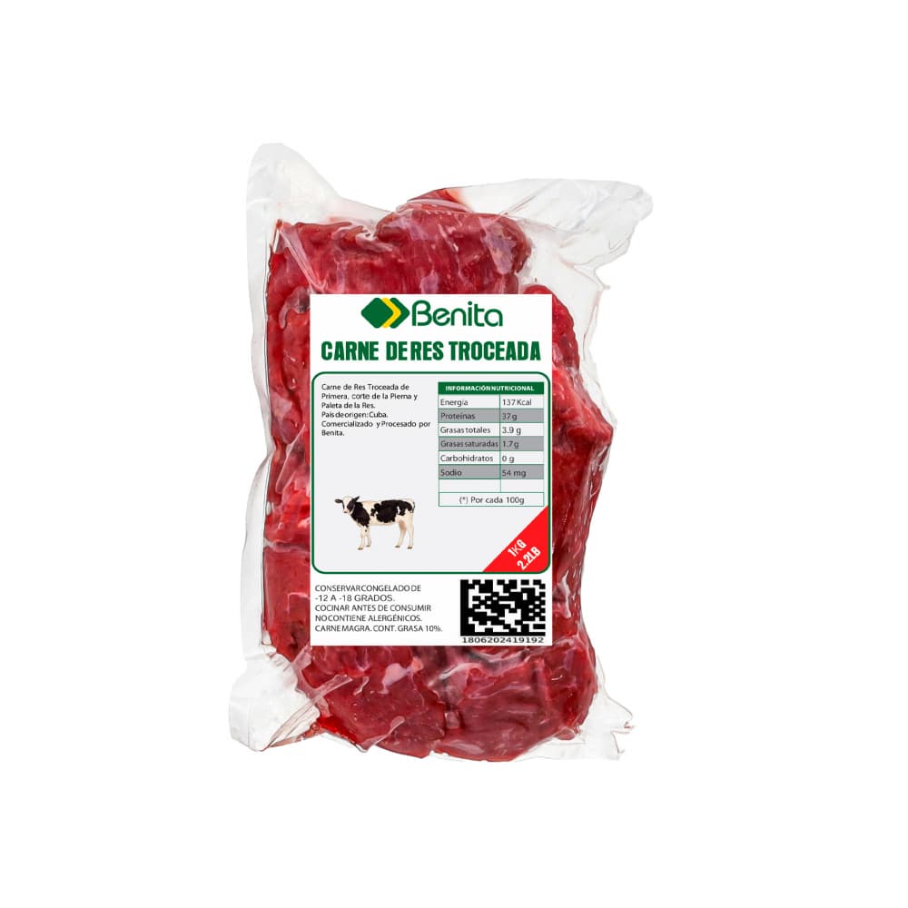 Carne de res troceada Benita (1 kg / 2.2 lb) - Miniatura 2