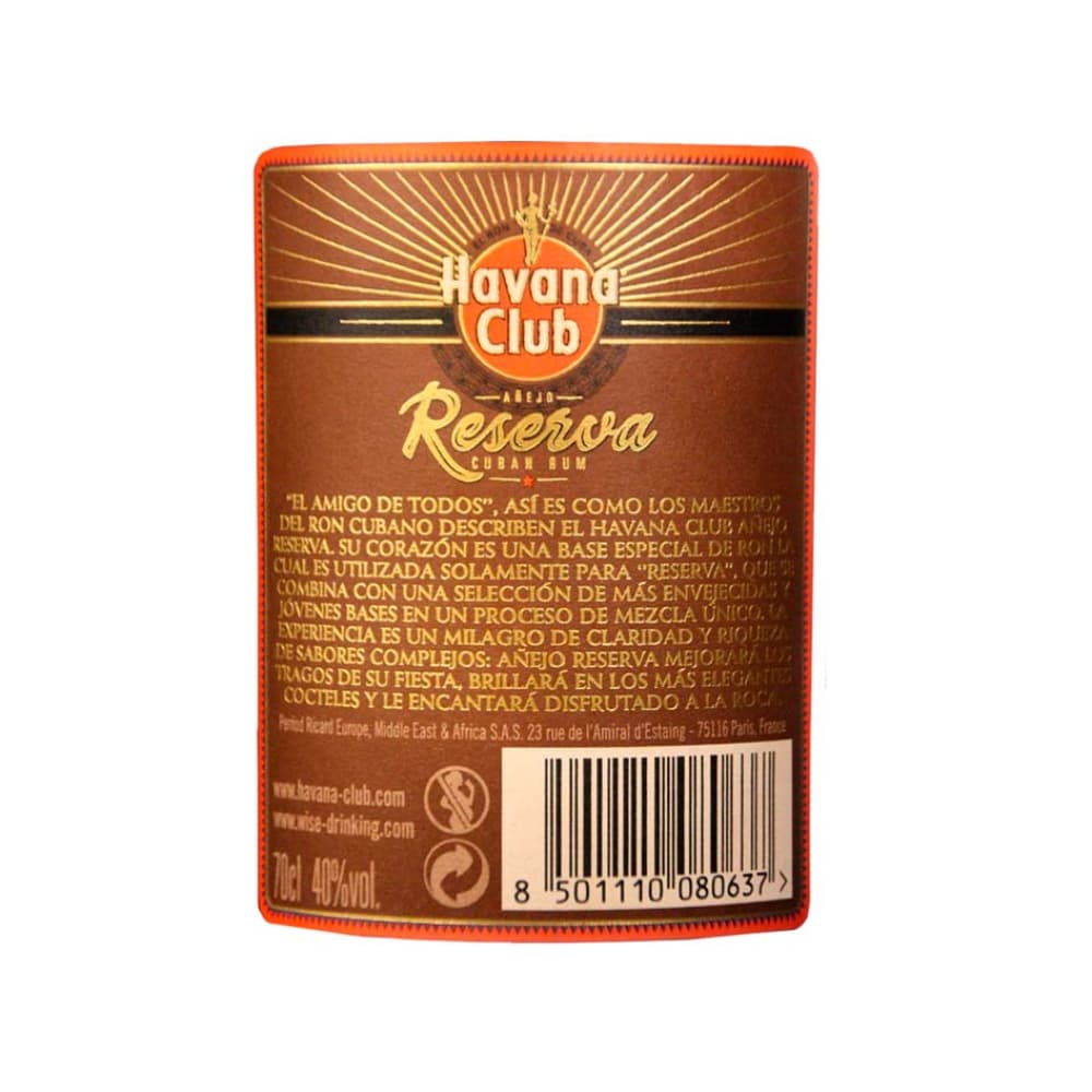 Ron añejo reserva Havana Club (700 ml) - Miniatura 3