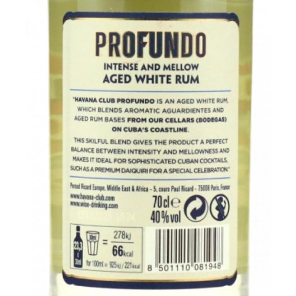 Ron Profundo 40 % vol Havana Club (700 ml) - Miniatura 2