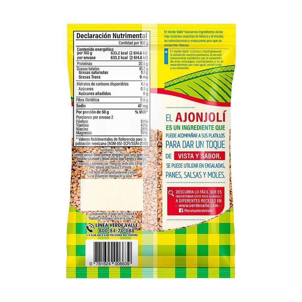 Ajonjolí Verde Valle (100 g / 3.5 oz) - Miniatura 2