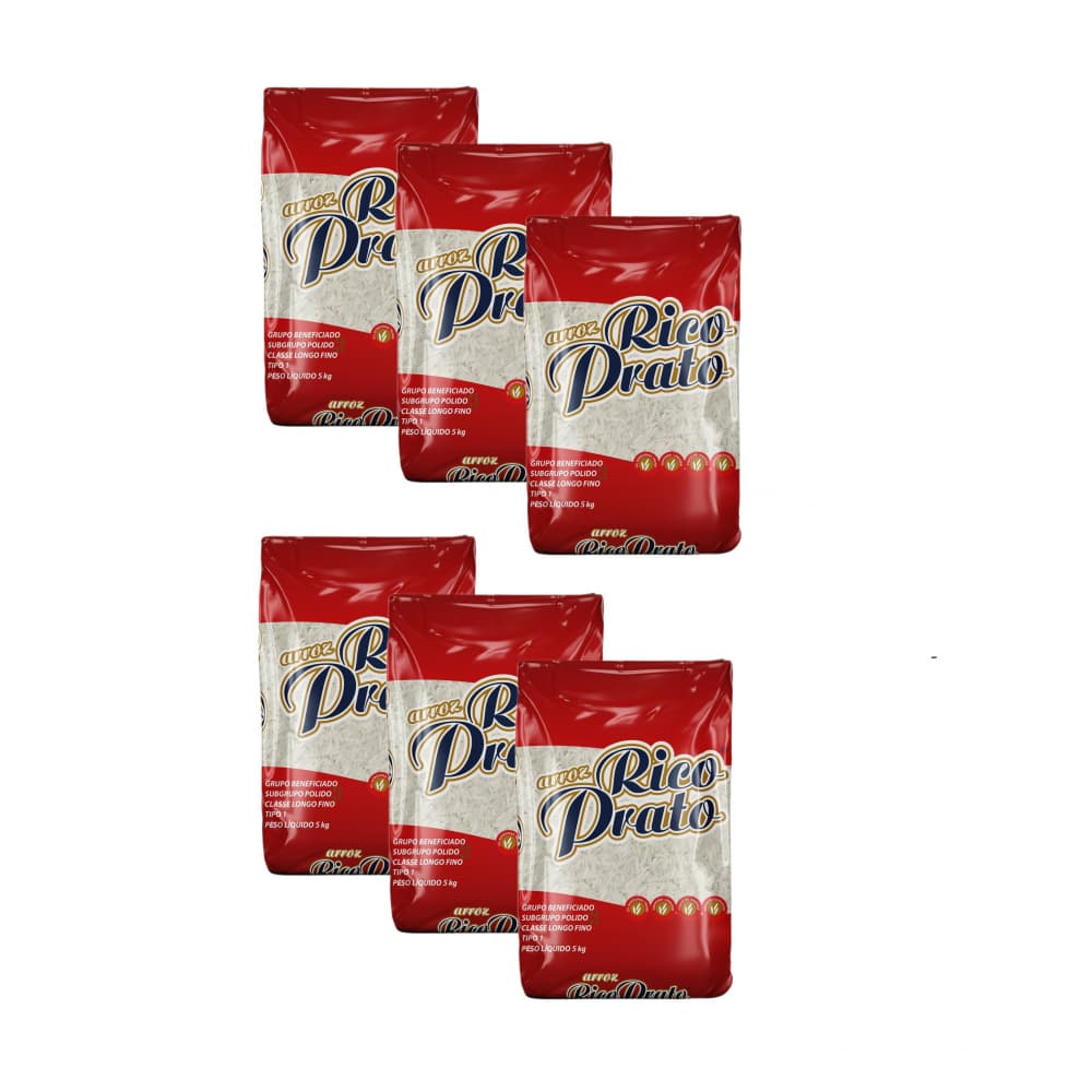 Arroz largo fino Rico Prato (6 x 1 kg / 2.2 lb) - Imagen 1