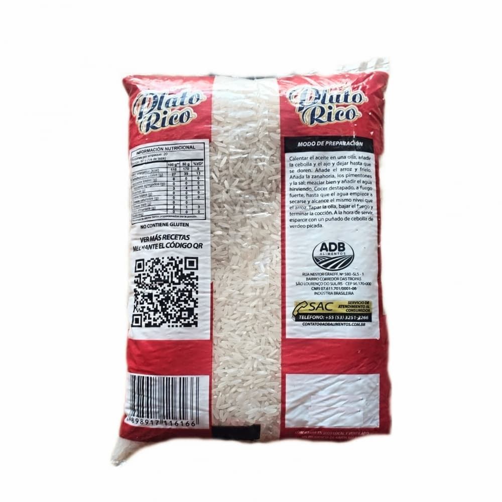 Arroz largo fino Rico Prato (6 x 1 kg / 2.2 lb) - Miniatura 2