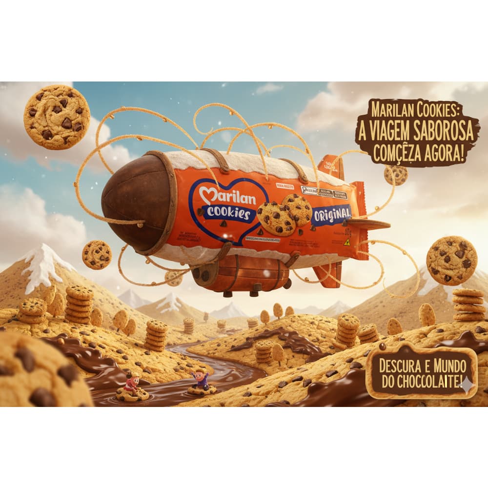 Galletas dulces sabor a vainilla con gotas de chocolate Marilan (60 g / 2.11 oz) - Miniatura 4