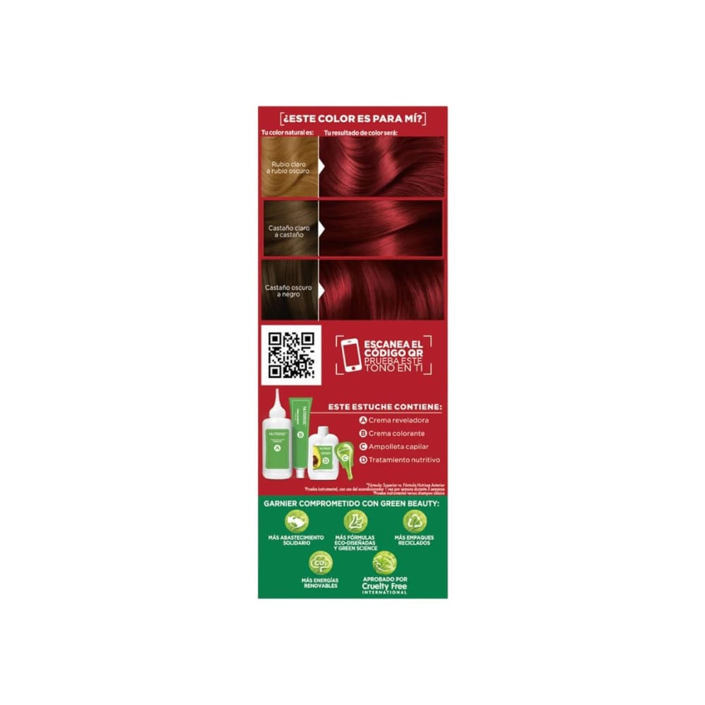 Tinte para el cabello 5562 fresa Nutrisse Garnier (45 g / 1.58 oz) - Miniatura 5