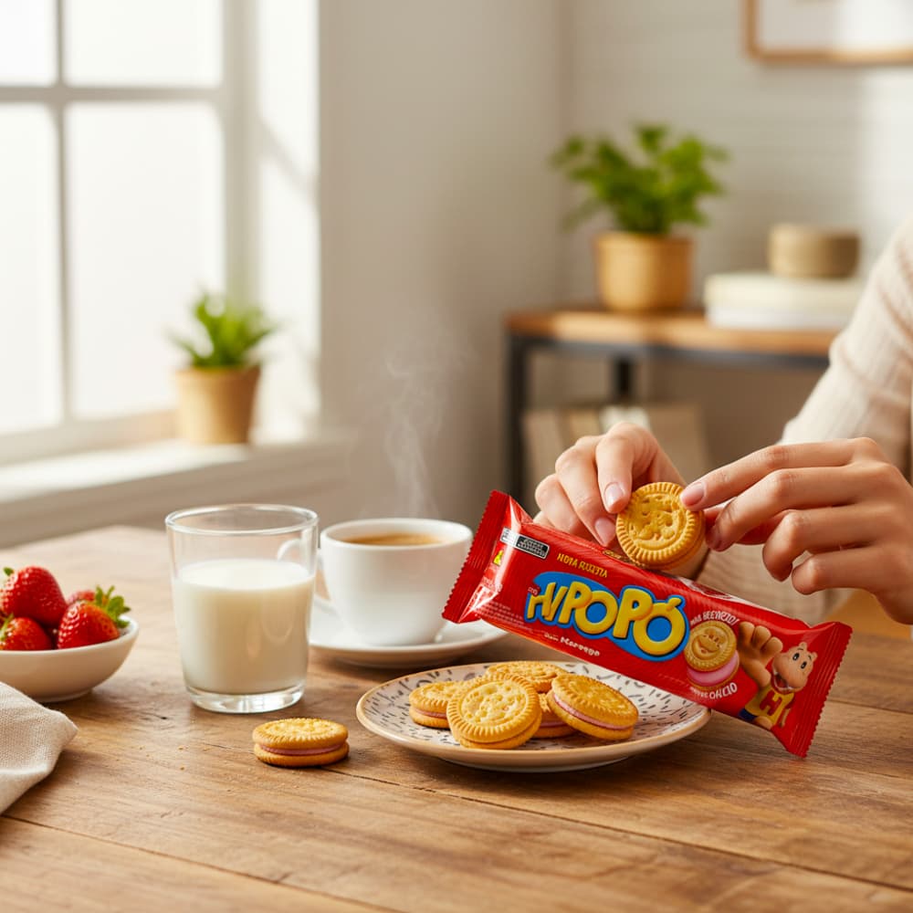 Galletas rellenas sabor fresa Hipopó (4 x 80 g / 2.82 oz) - Miniatura 3