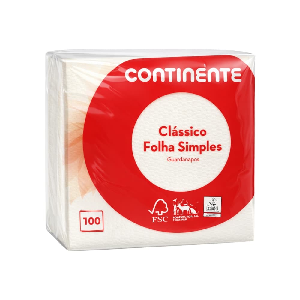 Servilletas blancas de una capa Continente (100 U) - Miniatura 1