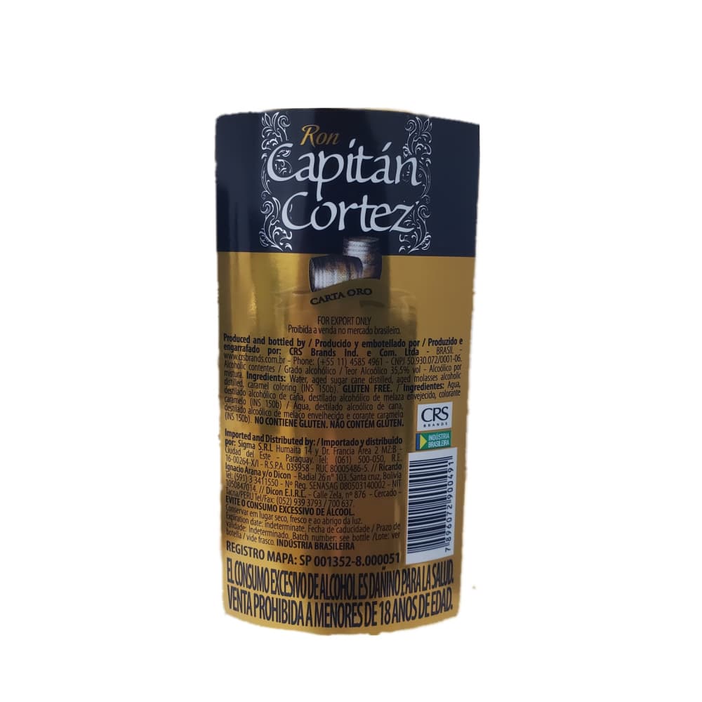 Ron carta oro Capitán Cortez (965 ml) - Miniatura 3