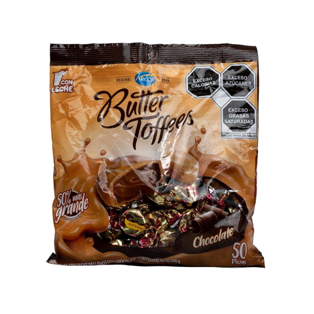 Caramelo con leche rellenos con chocolate Arcor Butter Toffees (300 g / 10.58 oz) - Miniatura 1